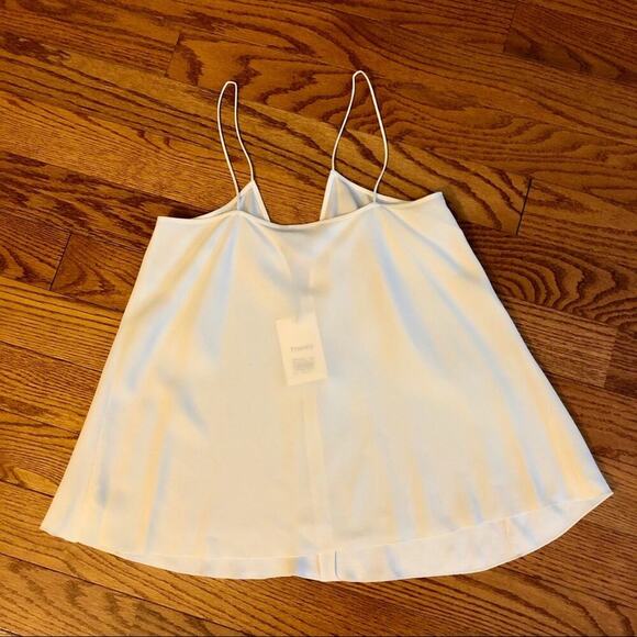 THEORY  RARE Kensington Draped Tank Top WHITE SIZE M NWT - Picture 6 of 7